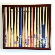 Small Mini Baseball Bat 18" Shadow Box Display Case Holds 16 * LED LIGHTS *   302333858073
